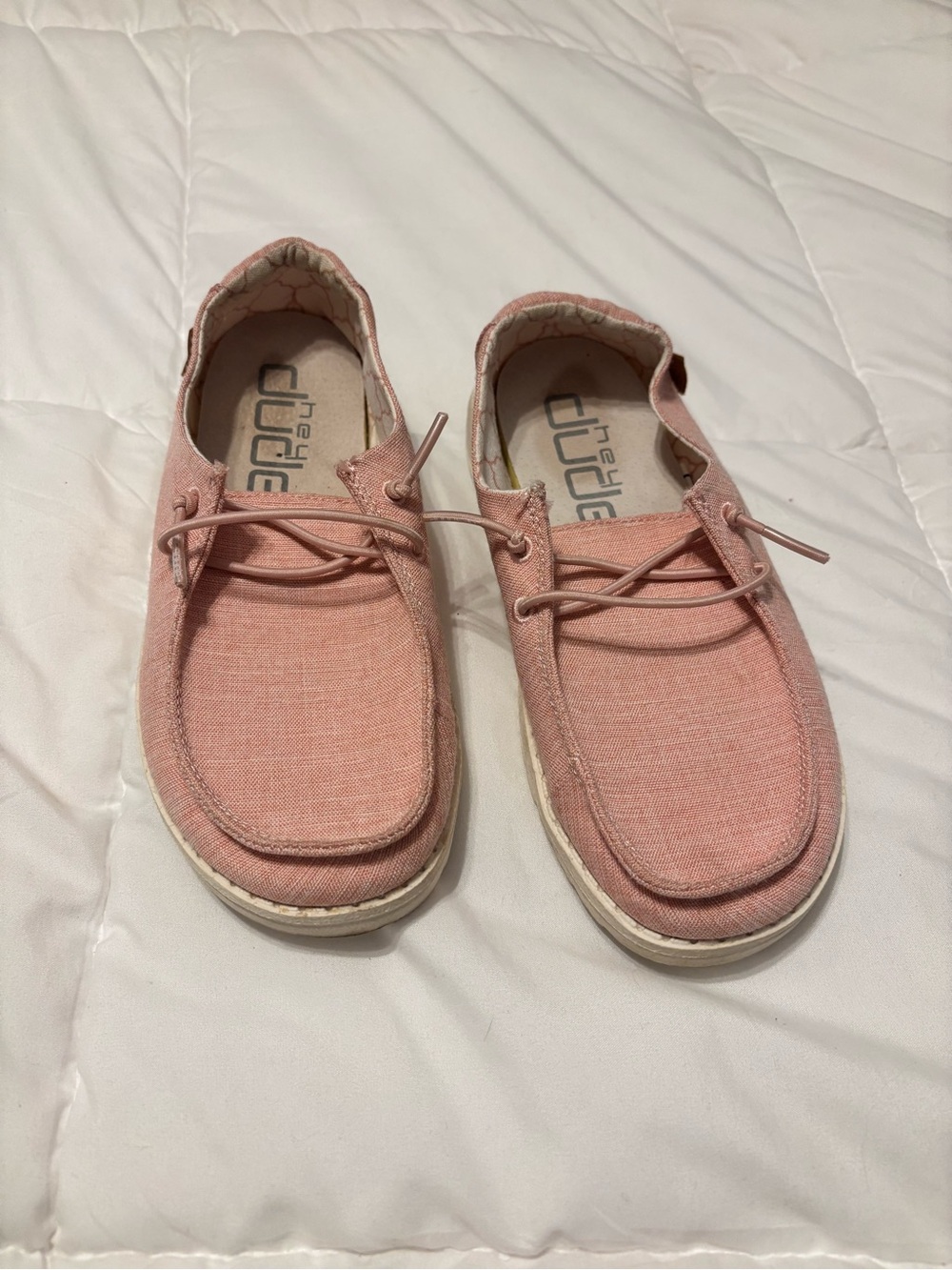 Hey Dude Blush Canvas Casual Slip-On Shoes